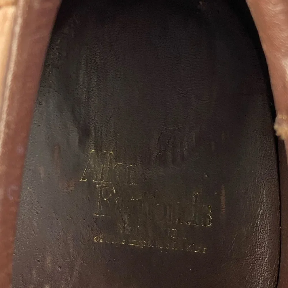 Allen Edmonds Men's Voyager Comfort Oxford beige brown shoes size 13
